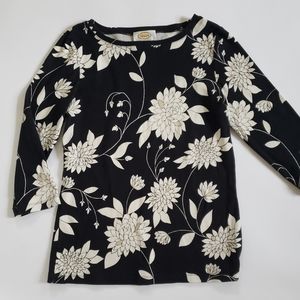 Talbots Floral Print Sweater